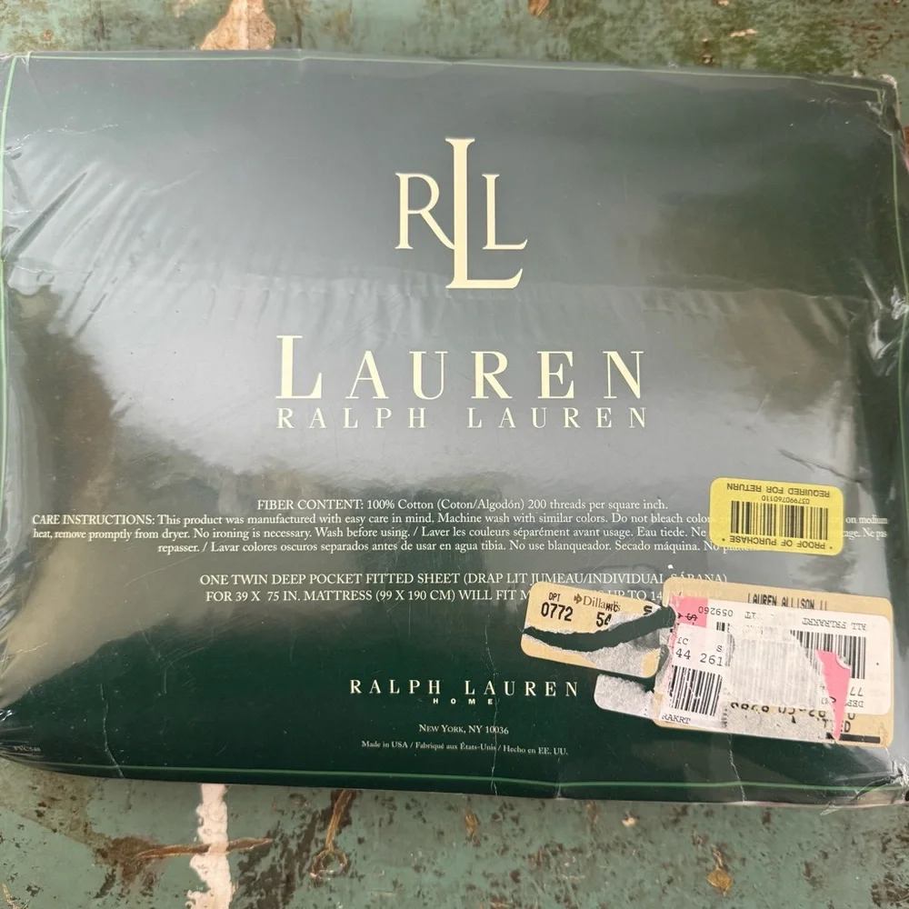 Vtg Ralph Lauren Twin Deep Fitted Sheet Allison Multi Floral Cottage NEW Sealed